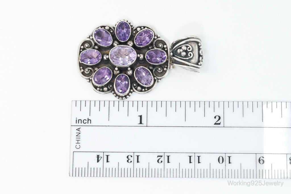 Large Indonesia Designer ATI Amethyst Sterling Silver Necklace Pendant | Jewelry > Necklaces > Pendants | Wiccan Center