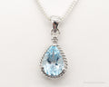 Vintage Designer DBJ Blue Topaz Diamond Sterling Silver Adjustable Necklace | Jewelry > Necklaces > Pendants | Wiccan Center