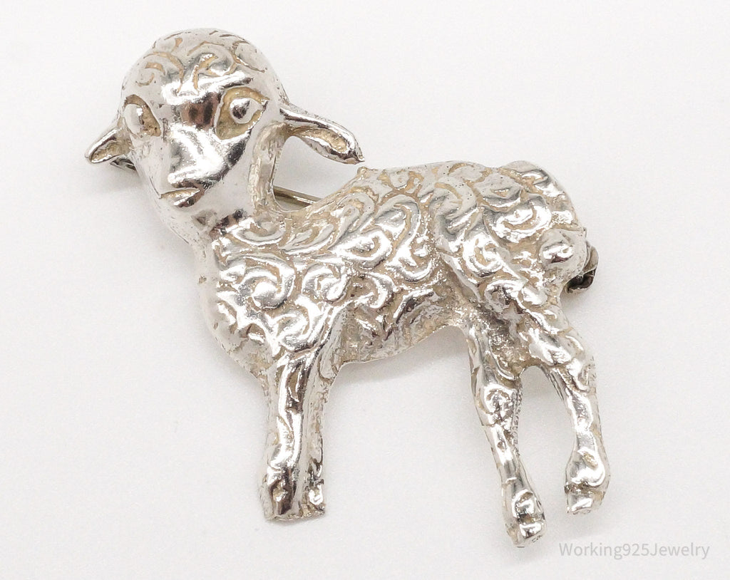 Antique Lamb Sheep Sterling Silver Brooch Pin | Jewelry > Brooches, Pins & Clips | Wiccan Center