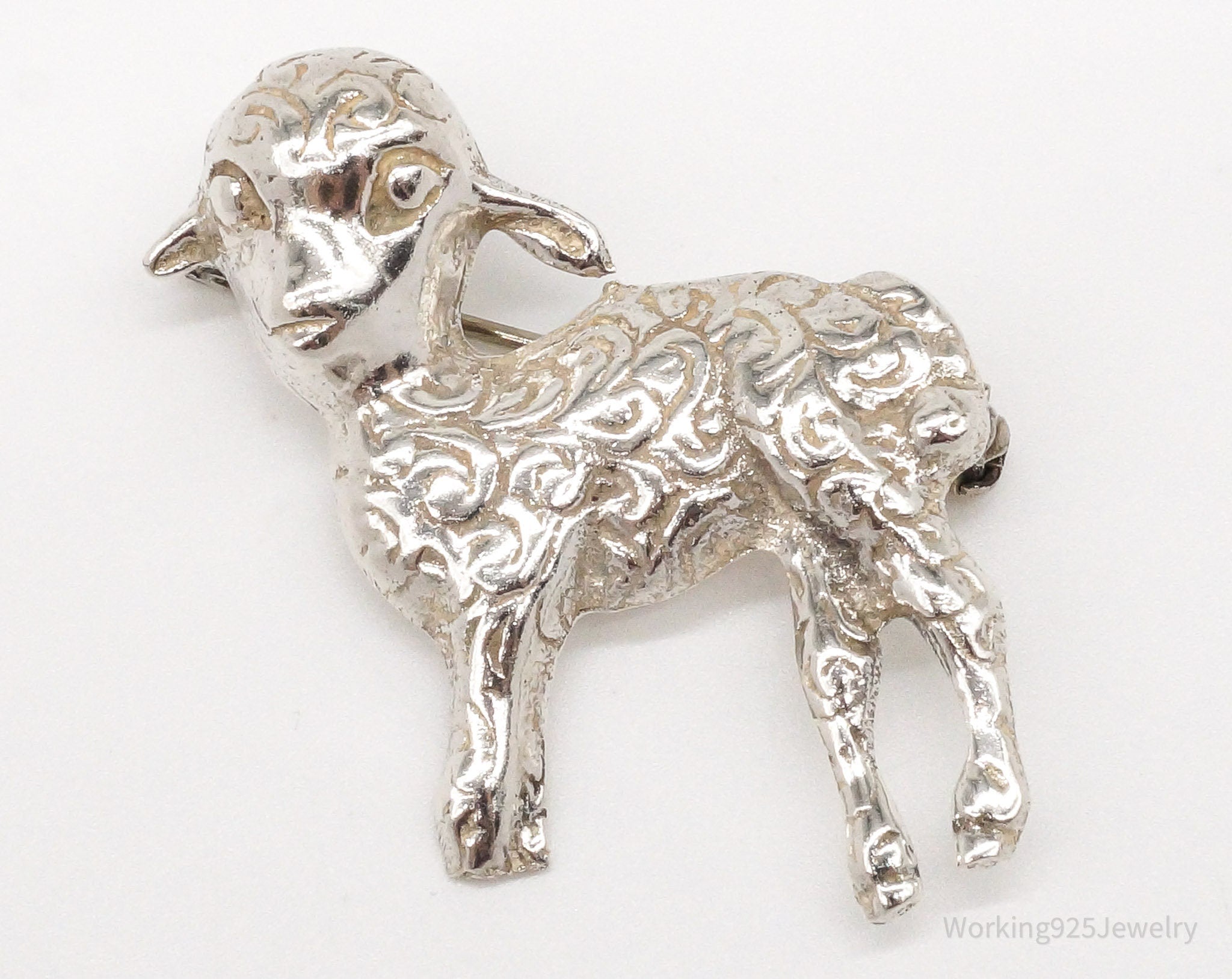 Antique Lamb Sheep Sterling Silver Brooch Pin | Jewelry > Brooches, Pins & Clips | Wiccan Center