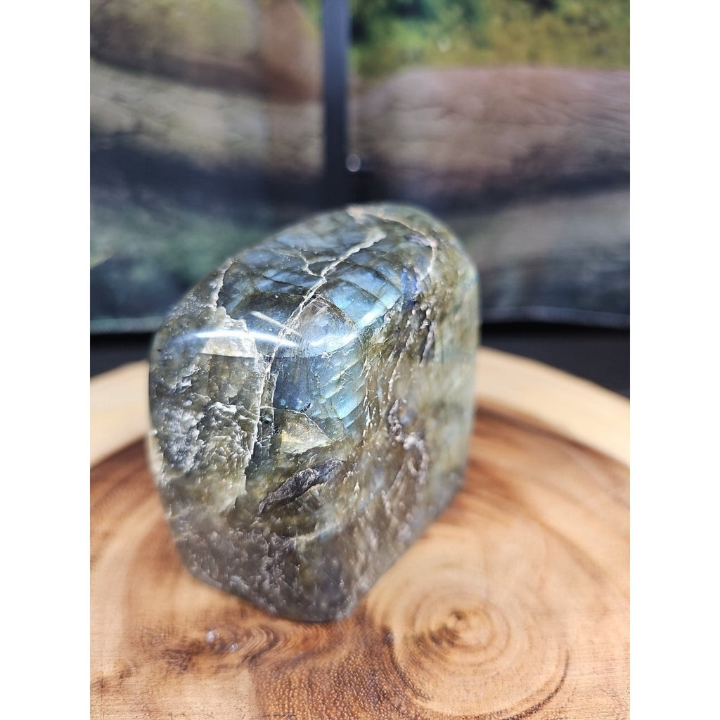 1.60lbs Natural Rainbow Labradorite Crystal Gem Spectrolite Stone | Mineral Specimens | Wiccan Center