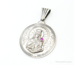 Vintage Ruby Religious Sterling Silver Pendant Charm | Jewelry > Necklaces > Pendants | Wiccan Center