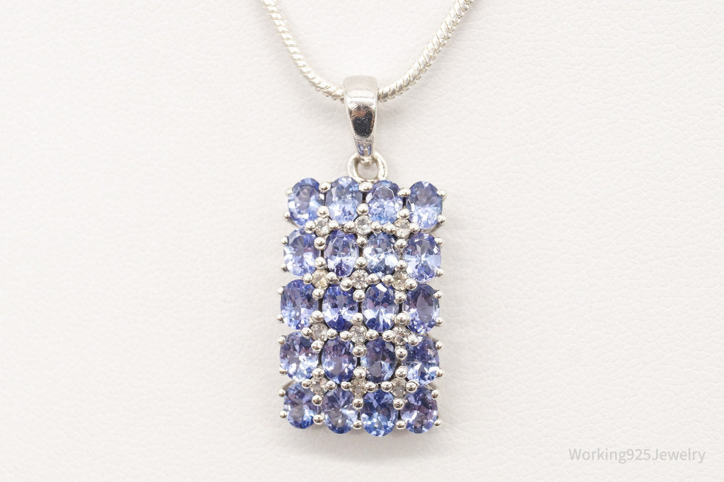Vintage Designer TGGC Iolite Cubic Zirconia Sterling Silver Necklace | Jewelry > Necklaces > Pendants | Wiccan Center