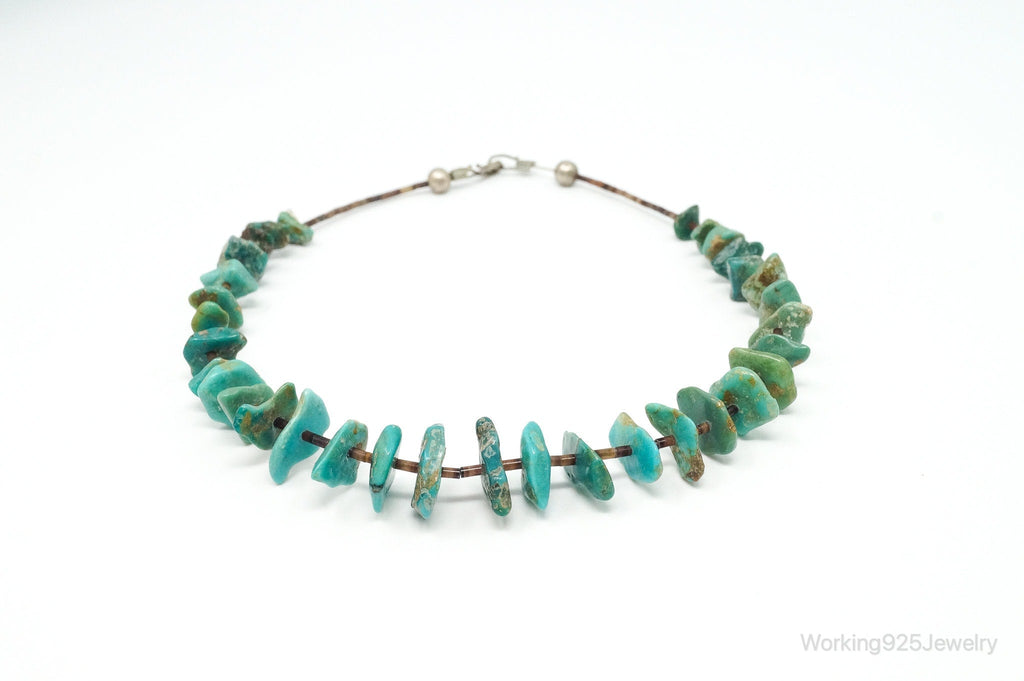 Vintage Native American Turquoise Porcupine Quill Sterling Silver Necklace | Jewelry > Necklaces > Pendants | Wiccan Center