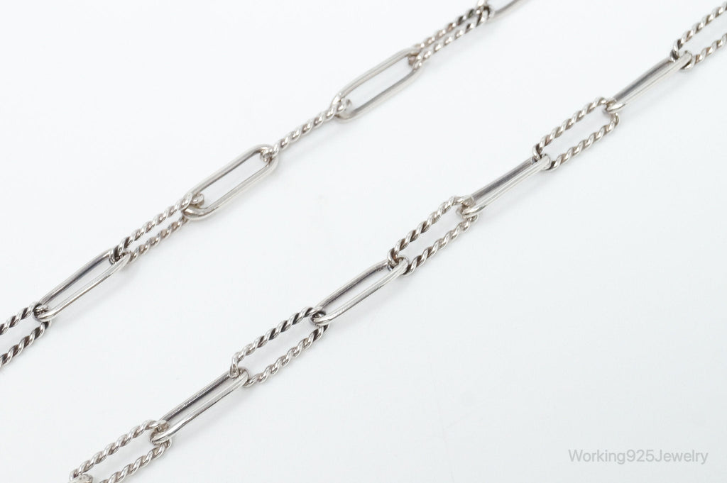 Vintage Modernist Link Sterling Silver Chain Necklace | Jewelry > Necklaces > Pendants | Wiccan Center