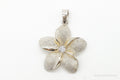 Large Vintage Cubic Zirconia Flower Sterling Silver Pendant | Jewelry > Necklaces > Pendants | Wiccan Center