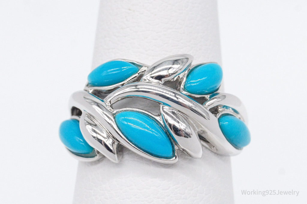 Vintage Designer EA Turquoise Sterling Silver Ring - Size 5 | Jewelry > Rings | Wiccan Center