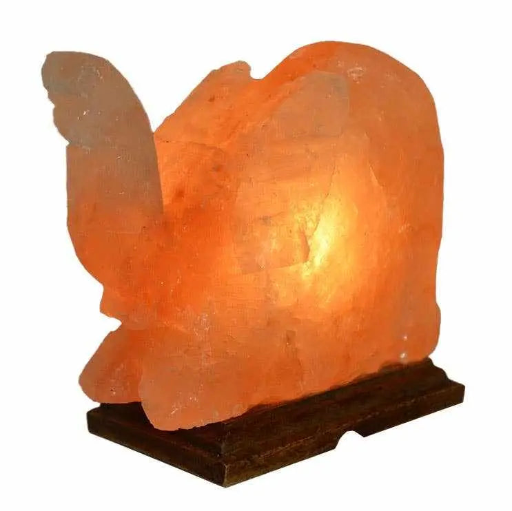 Elephant Shaped Salt Lamp - 9" avg. - Cord, Bulb, Dimmer | Lamp | Wiccan Center