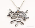 Vintage Shablool Didae Orange CZ Hope Believe Life Tree Sterling Silver Necklace | Jewelry > Necklaces > Pendants | Wiccan Center