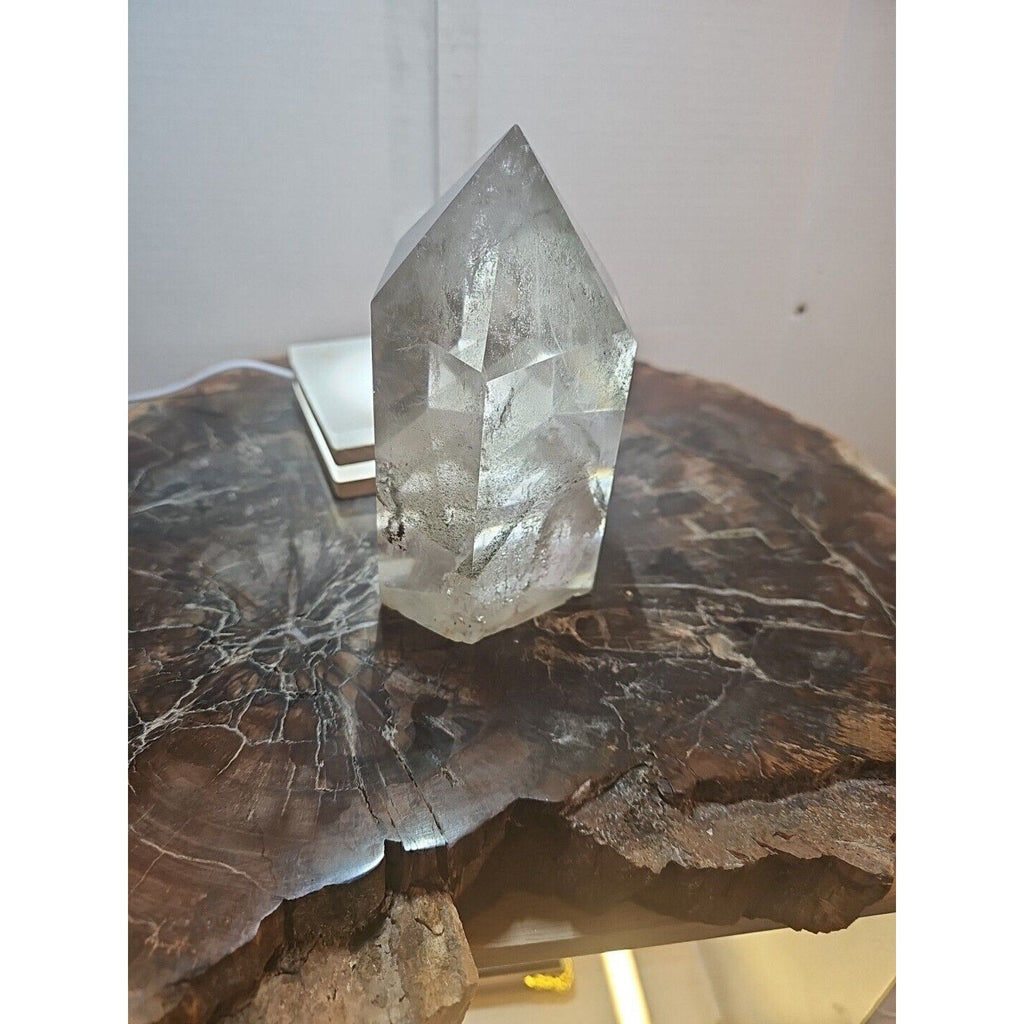 Green Ghost Phantom Quartz Crystal Obelisk — 2.7 lbs, Madagascar | CrystalCloud Company