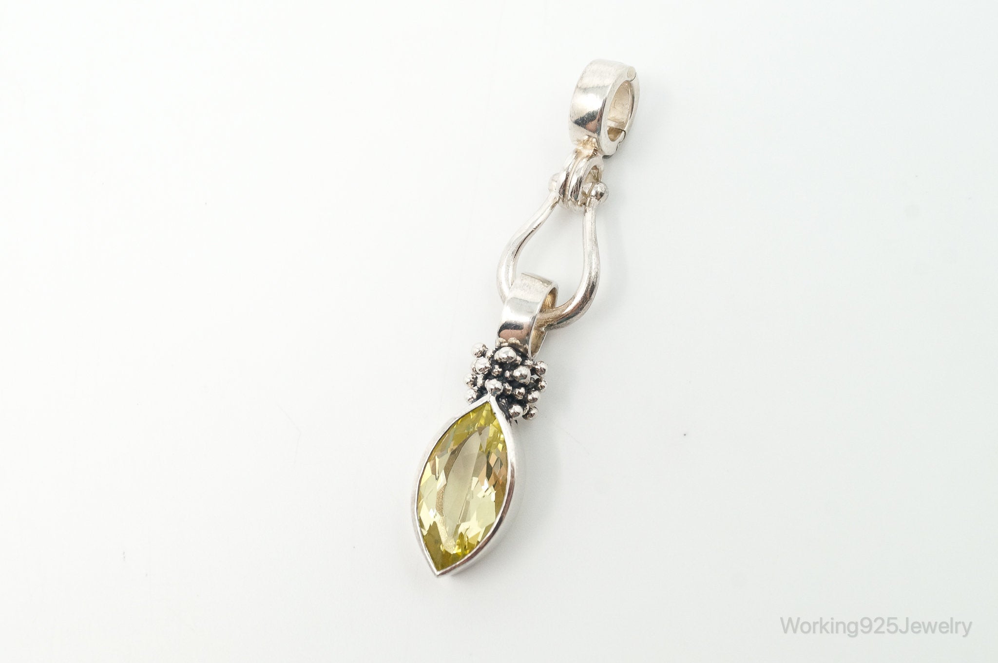 Designer Michael Dawkins Citrine Granulated Sterling Silver Necklace Pendant | Jewelry > Necklaces > Pendants | Wiccan Center