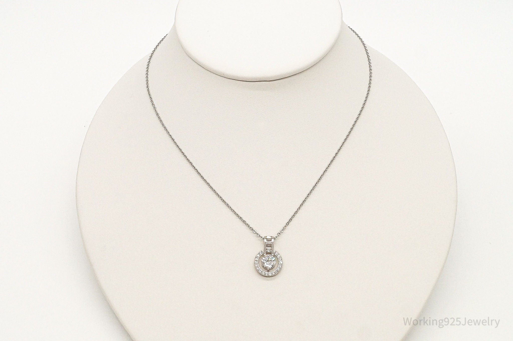Designer Ryze Cubic Zirconia Sterling Silver Necklace | Jewelry > Necklaces > Pendants | Wiccan Center
