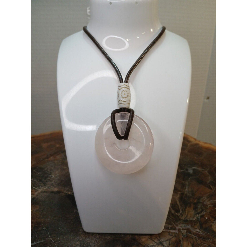 Rose Quartz Pendant Necklace — Handcrafted Natural Stone | CrystalCloud Company