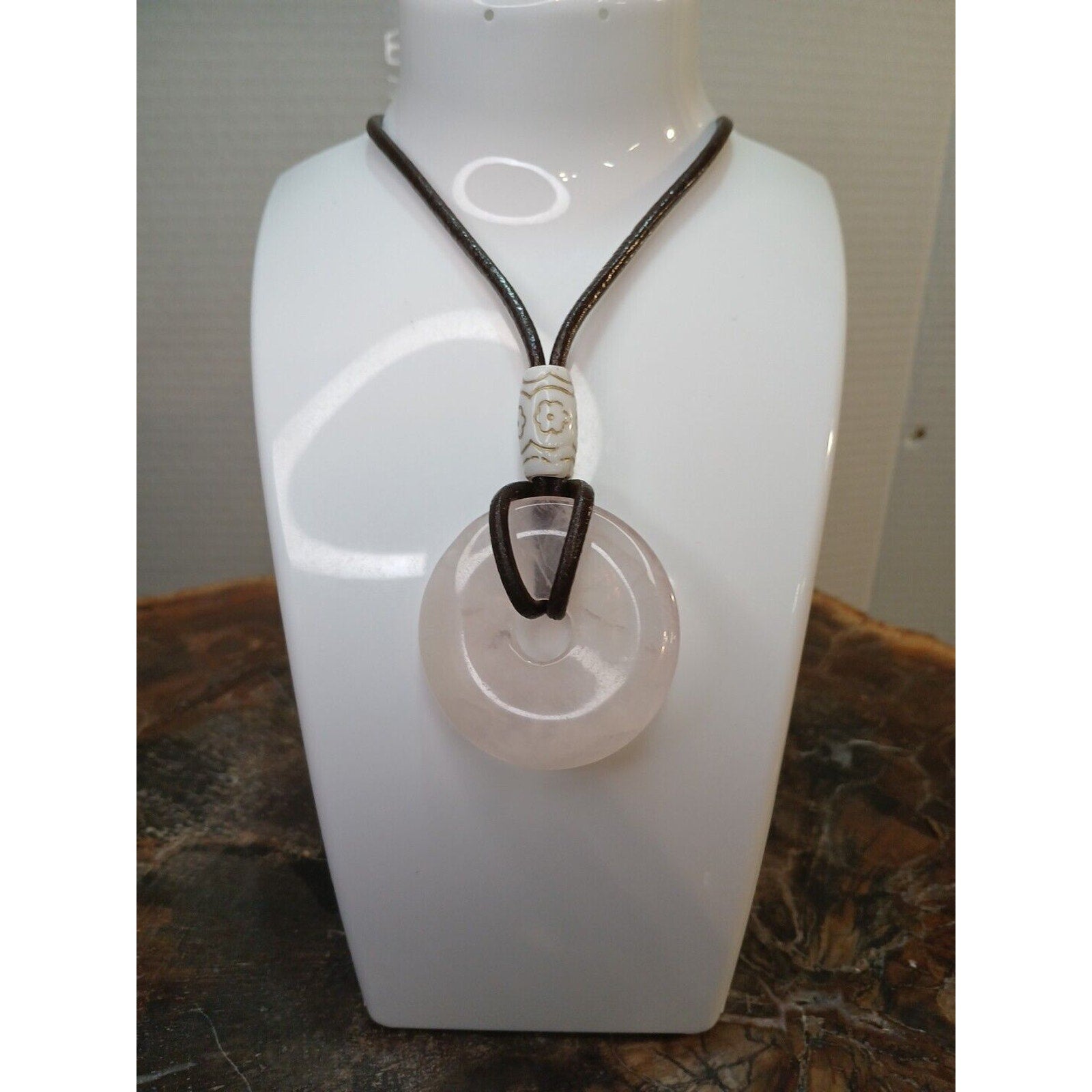 Rose Quartz Pendant Necklace — Handcrafted Natural Stone | CrystalCloud Company