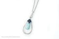 Vtg Designer RPG Ocean Blue Larimar Sapphire Diamond Sterling Silver Necklace | Jewelry > Necklaces > Pendants | Wiccan Center