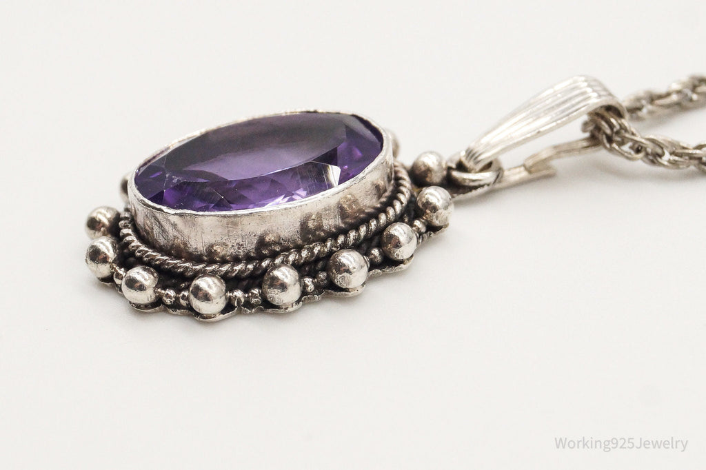 Vintage Amethyst Sterling Silver Chain Necklace | Jewelry > Necklaces > Pendants | Wiccan Center