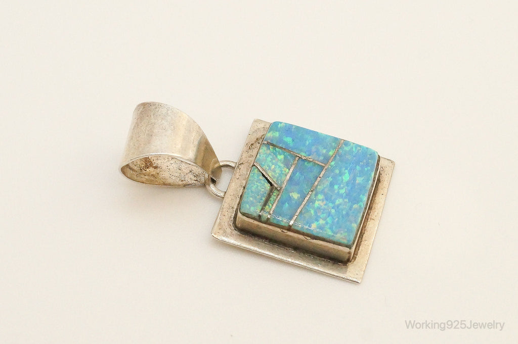 Vintage Native American B. Piaso Jr. Opal Sterling Silver Pendant | Jewelry > Necklaces > Pendants | Wiccan Center