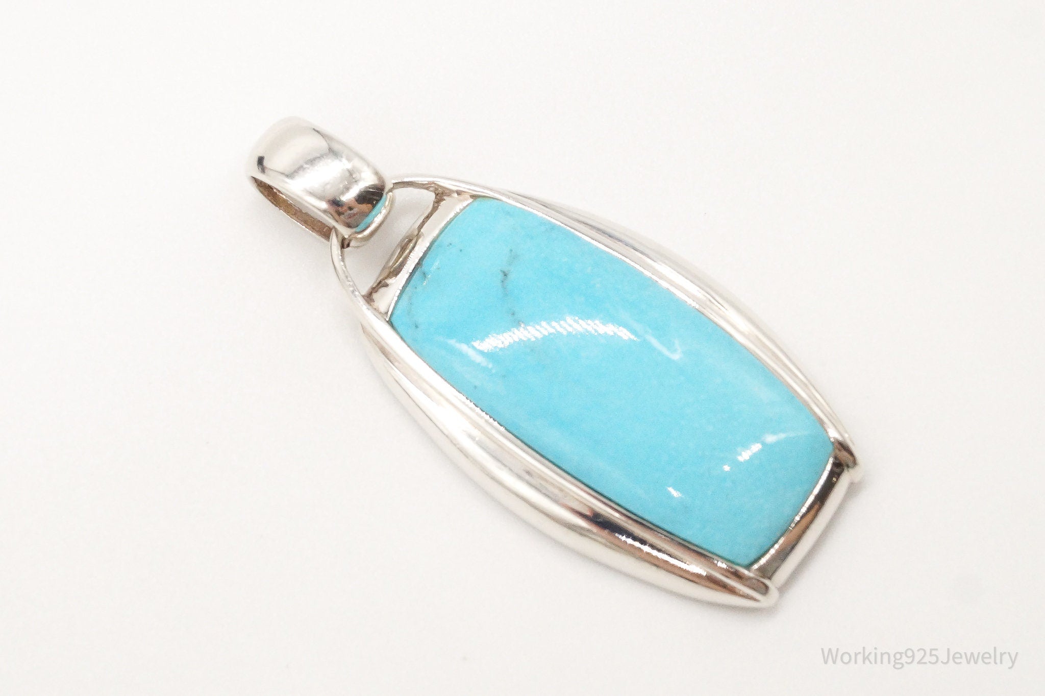 Large Designer SX Turquoise Sterling Silver Pendant | Jewelry > Necklaces > Pendants | Wiccan Center