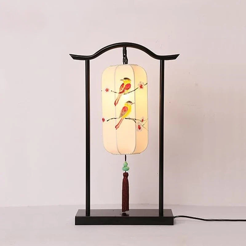 Chinese Classical Lantern Floor Lamps Fabric Standing Lights Living Room Bedroom Bedside Lighting Fixtures Luminaire Home Decor | Lighting | Wiccan Center