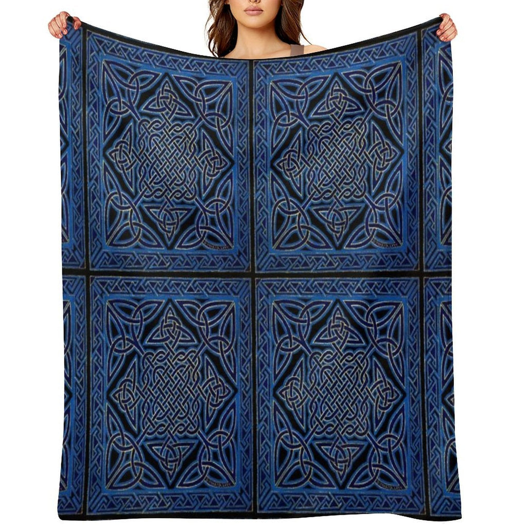 Celtic Meditation Blue All-season Throw Blanket