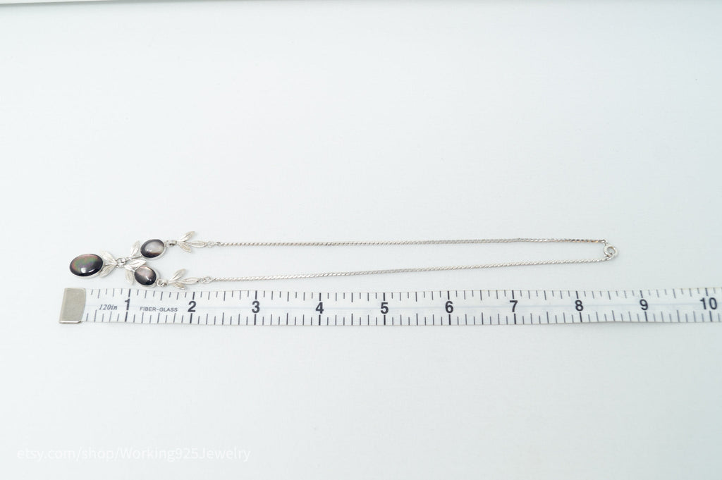 Vintage Designer Van Dell Black MOP Sterling Silver Necklace | Jewelry > Necklaces | Wiccan Center
