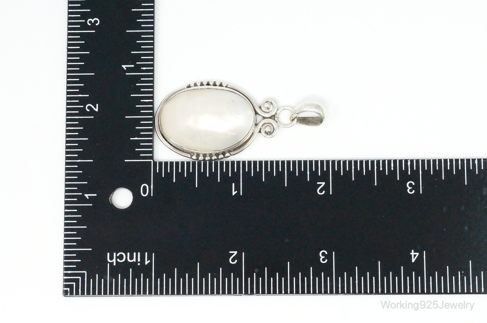 Large Vintage Pearl Sterling Silver Pendant | Jewelry > Necklaces > Pendants | Wiccan Center