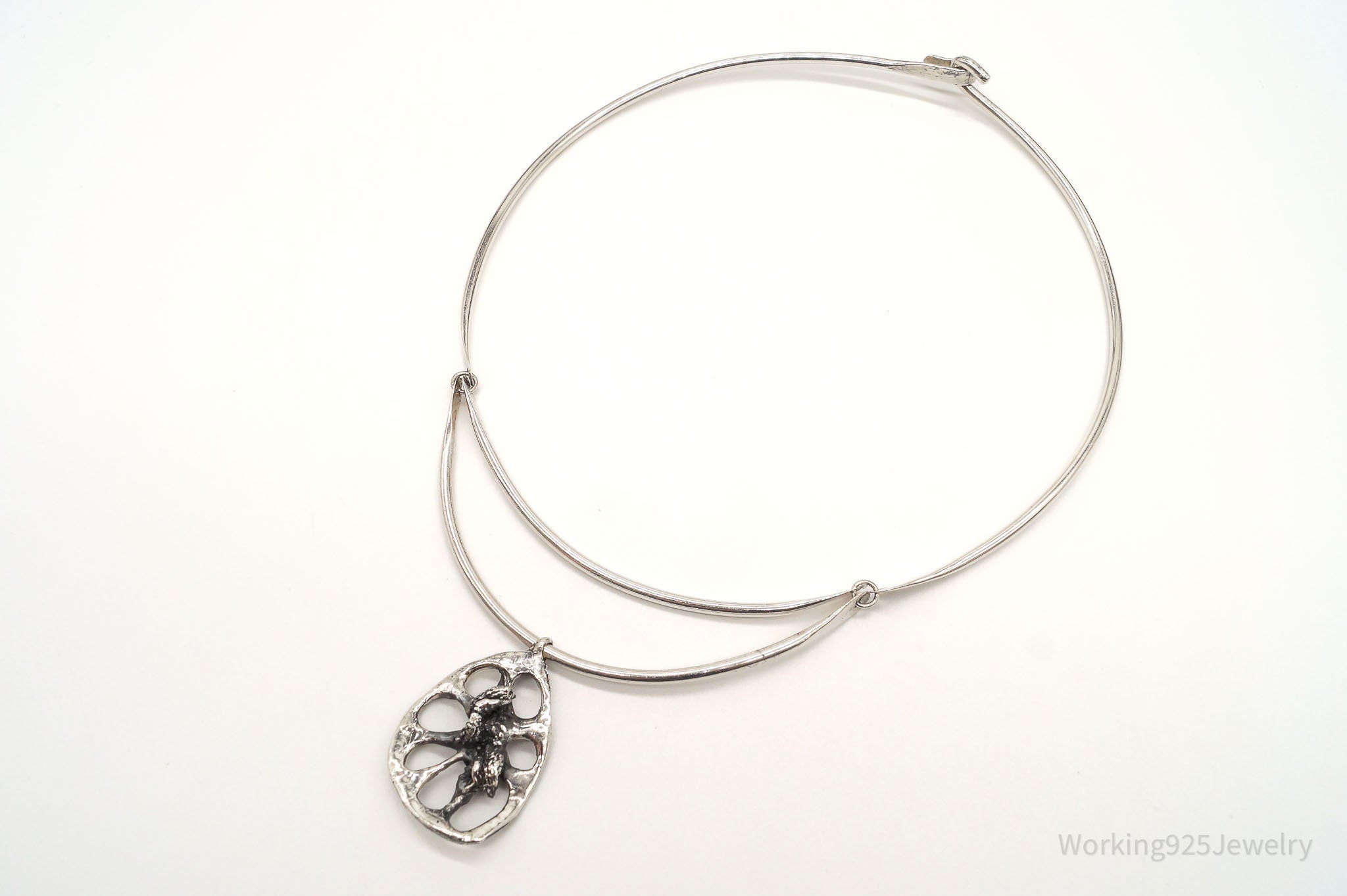 Unique RARE Vintage Cotter Brutalist Silver Necklace | Jewelry > Necklaces > Pendants | Wiccan Center