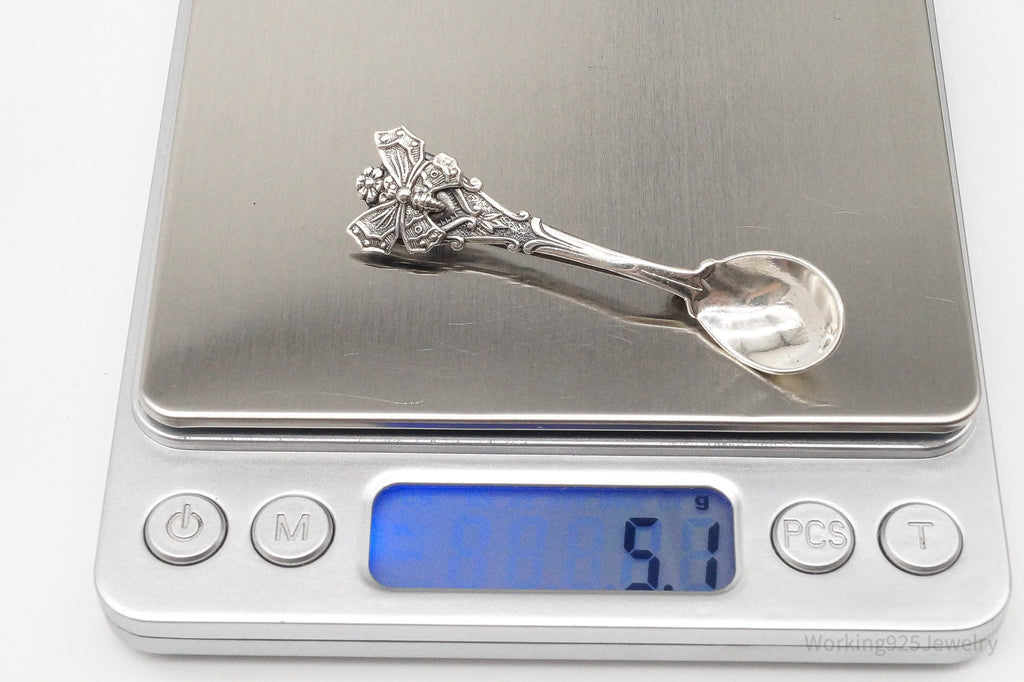 Antique Butterfly Sterling Silver Spoon Brooch Pin | Jewelry > Brooches, Pins & Clips | Wiccan Center