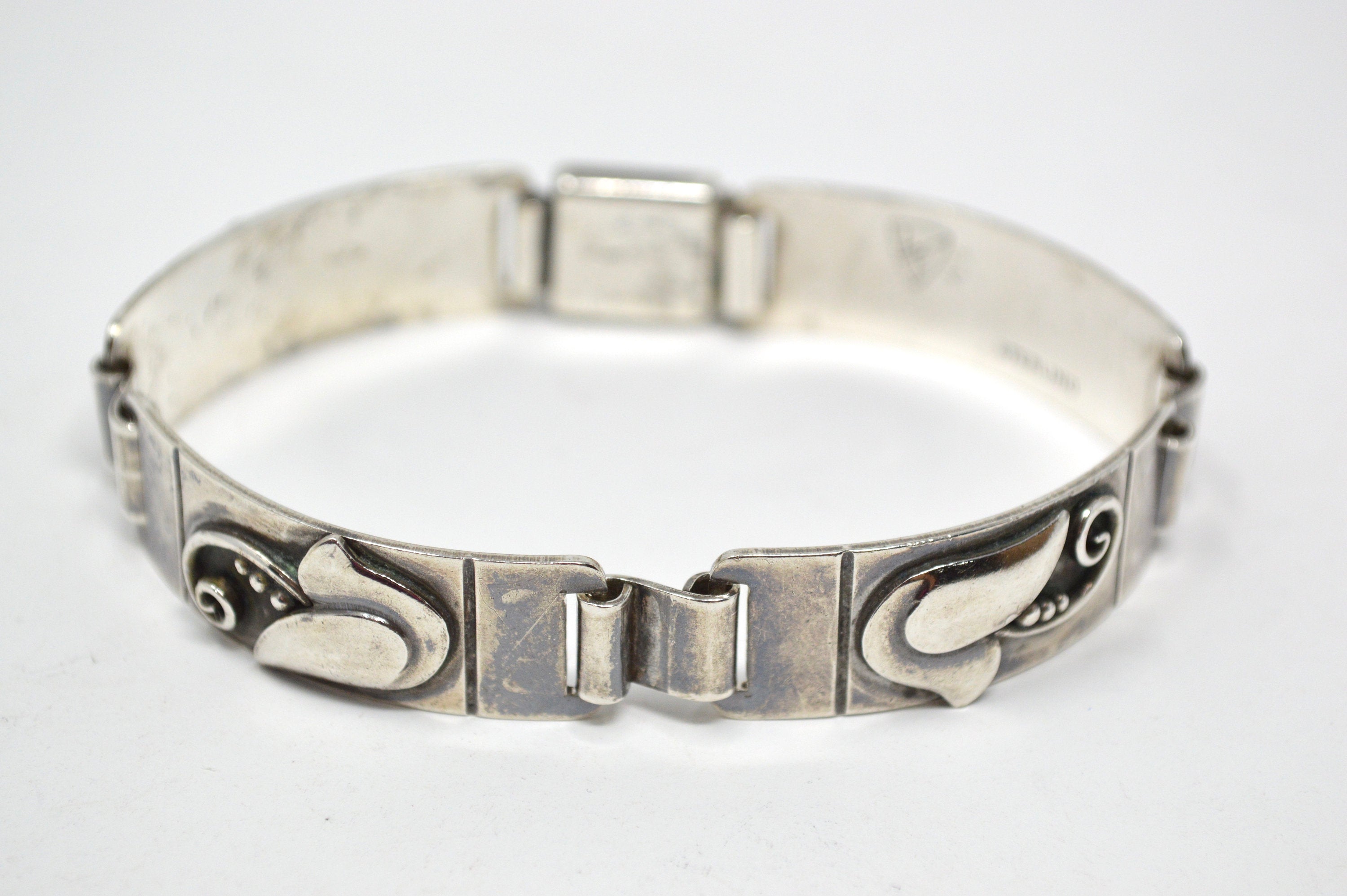 Rare Vintage Laurence Foss Modernist Sterling Silver Bracelet - Georg Jensen | Jewelry > Bracelets | Wiccan Center