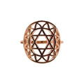 Silver Ring Size 5 - Rose Gold Overlay Heart Chakra - Sacred Geometry | Gemstone Jewelry > Rings | Wiccan Center