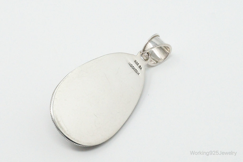 Designer BA Suarti Large Mother Of Pearl Sterling Silver Necklace Pendant | Jewelry > Necklaces > Pendants | Wiccan Center