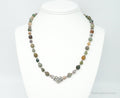 Vintage Multi Gem Agate Jasper Beads Sterling Silver Necklace | Jewelry > Necklaces > Pendants | Wiccan Center