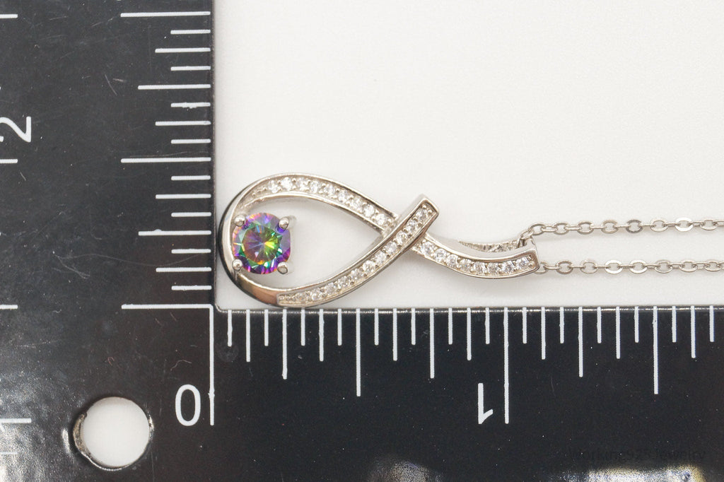 Designer Ryze Mystic Topaz Cubic Zirconia Sterling Silver Necklace | Jewelry > Necklaces > Pendants | Wiccan Center