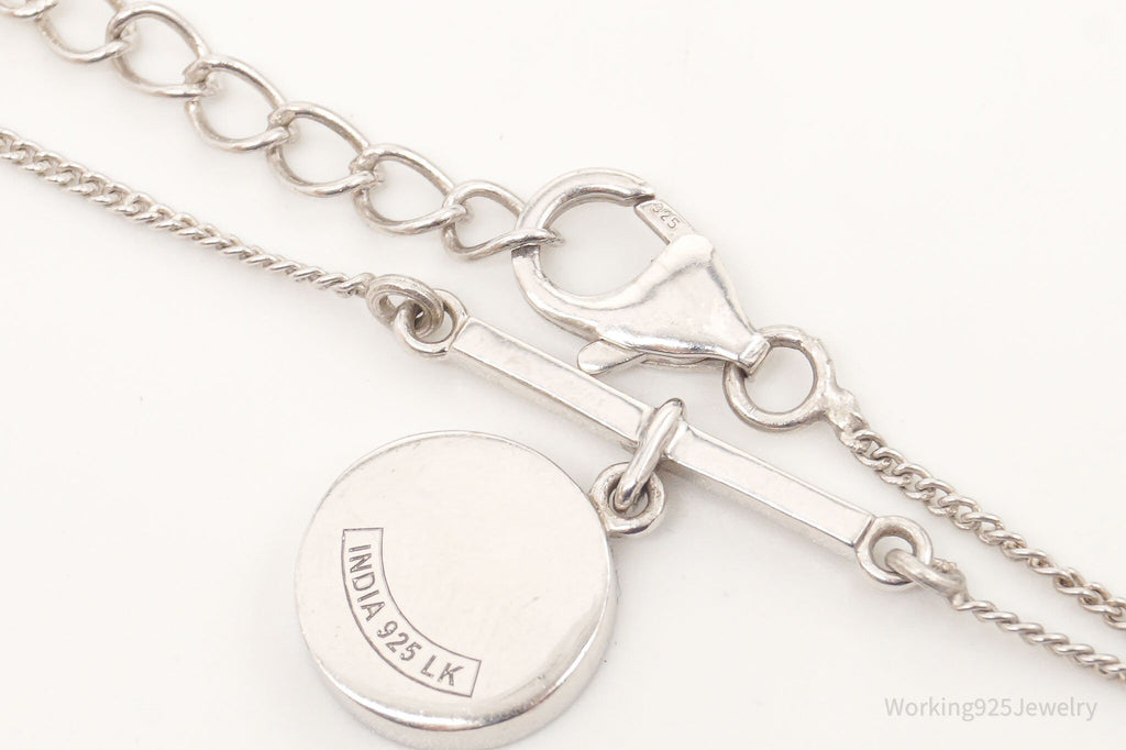 Vintage Druzy Quartz Modernist Sterling Silver Chain Necklace | Jewelry > Necklaces > Pendants | Wiccan Center