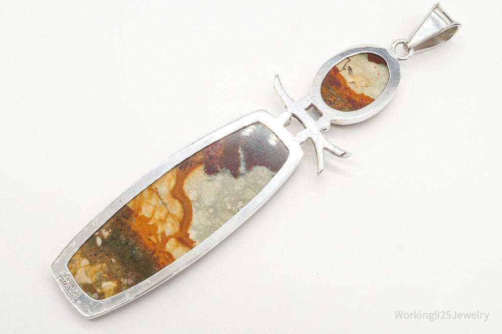 Large Designer OBSIDIAN Jasper Sterling Silver Pendant | Jewelry > Necklaces > Pendants | Wiccan Center