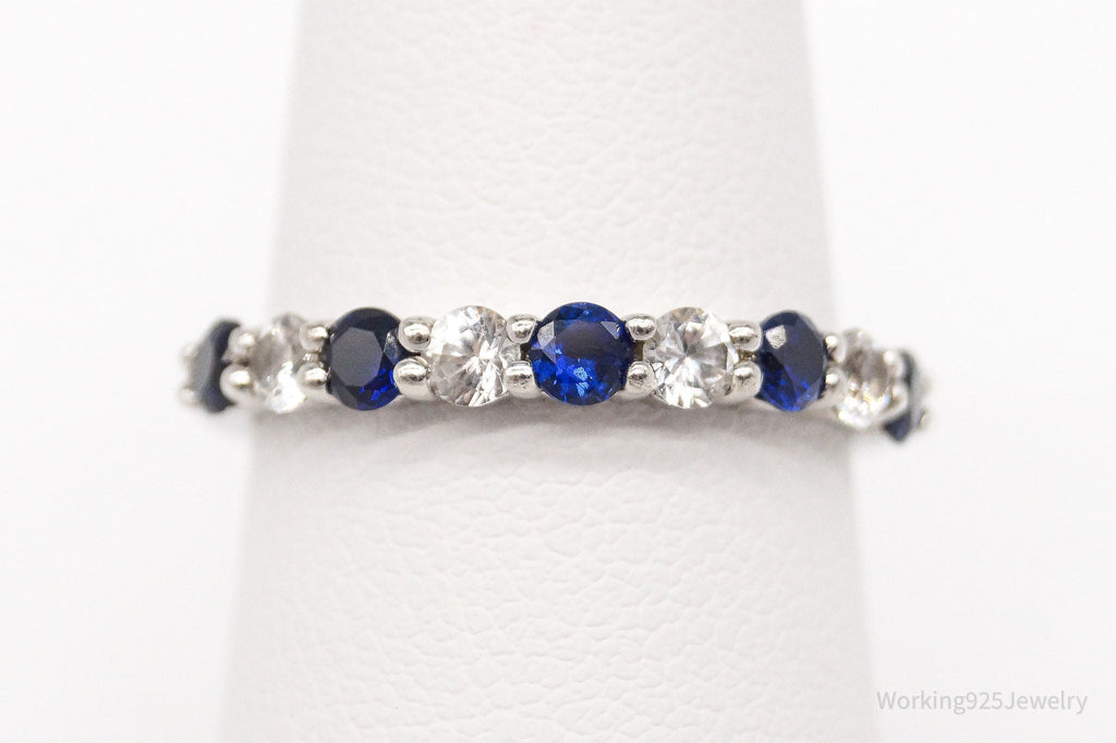 Vintage SAI Lab Sapphire Cubic Zirconia Sterling Silver Ring - Size 6.75 | Jewelry > Rings | Wiccan Center