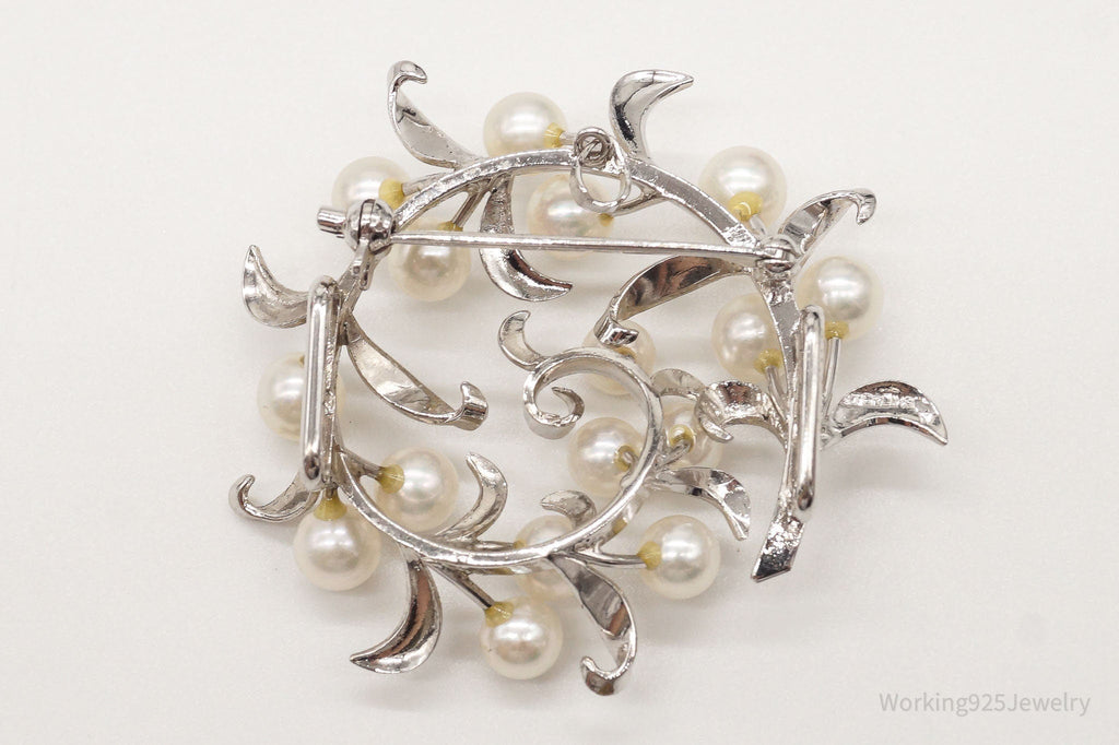 Large Antique Pearl Sterling Silver Brooch Pin | Jewelry > Brooches, Pins & Clips | Wiccan Center