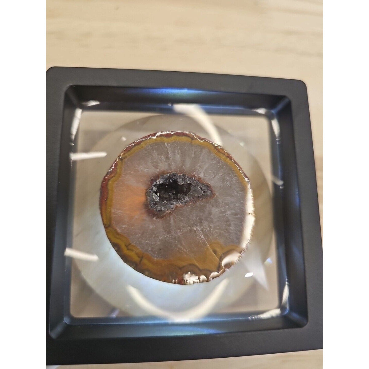 79g Rare Surya Agate Crystal Geode Specimen — Raw Natural Color