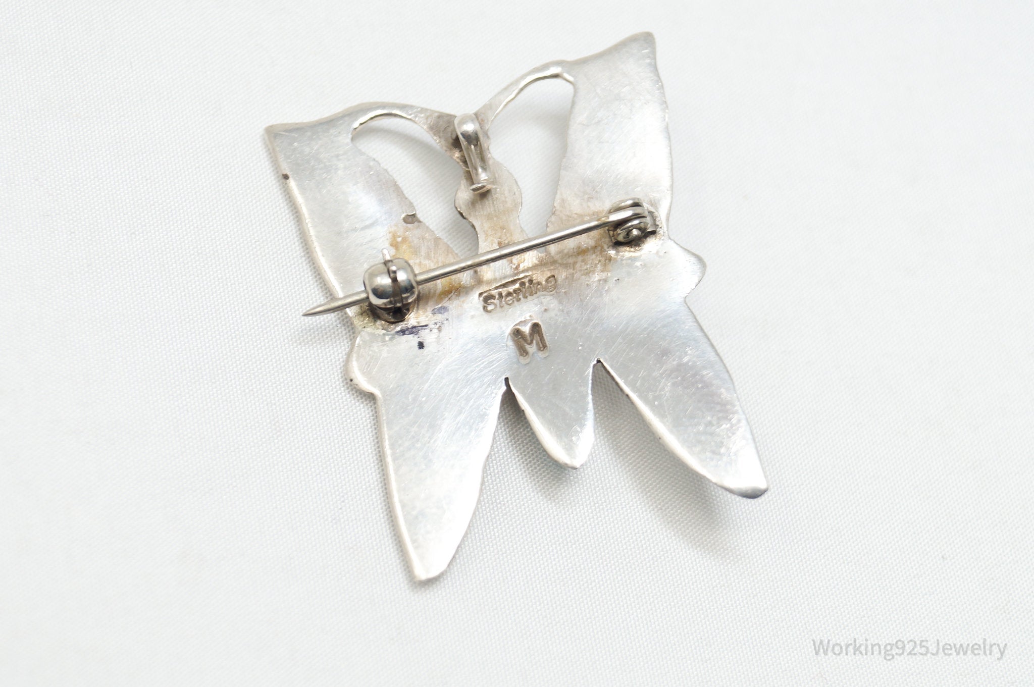 Vintage Native American Wilbur Musket Jr Navajo Sterling Silver Brooch Pendant | Jewelry > Necklaces > Pendants | Wiccan Center