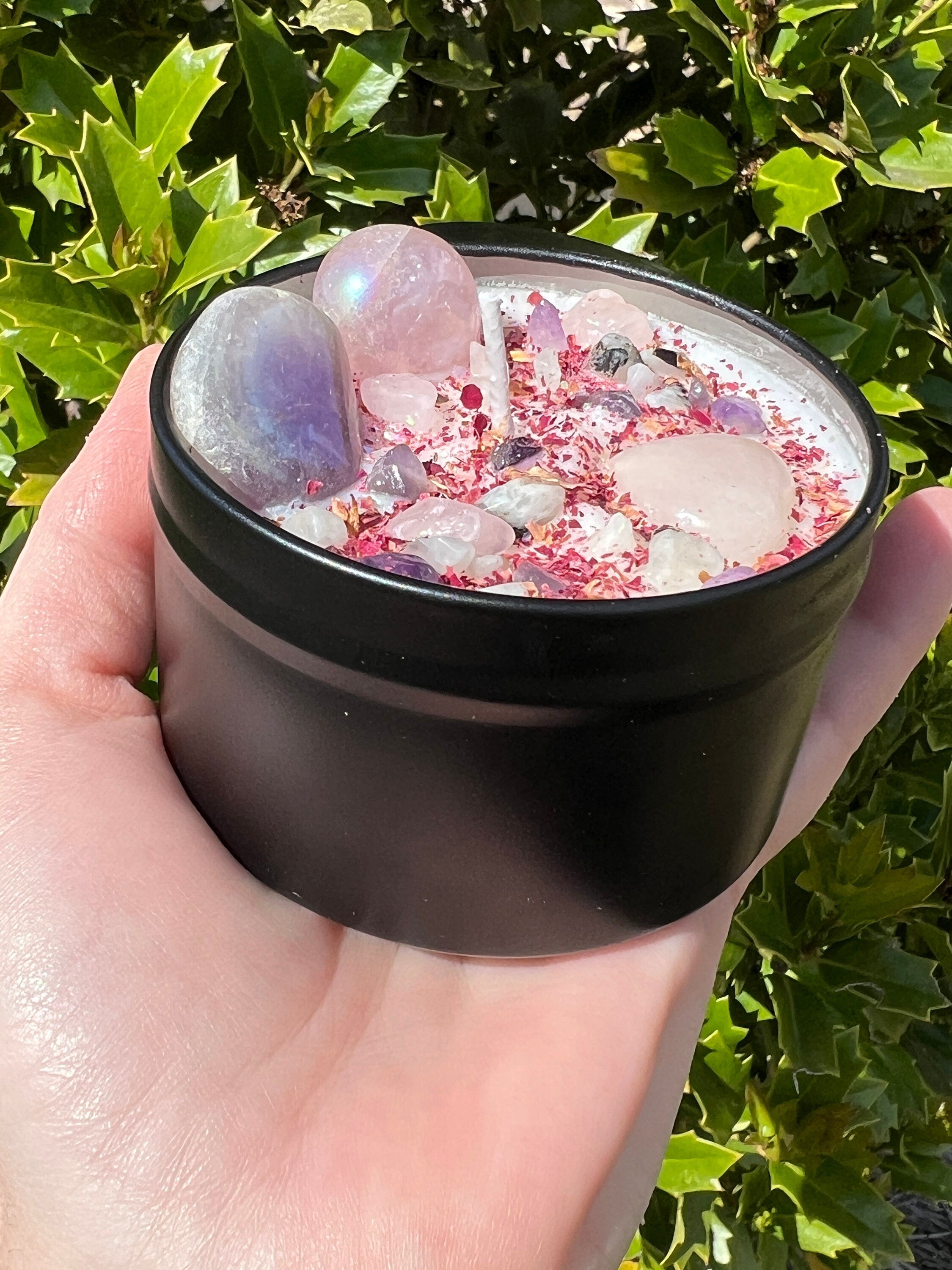 Happy Mother's Day Crystal Candle | Celebrate Wife Sister New Mom Birthday Motherhood Gift For Her | Witchy Woman Altar Spell Magic Scented | | Wiccan Center