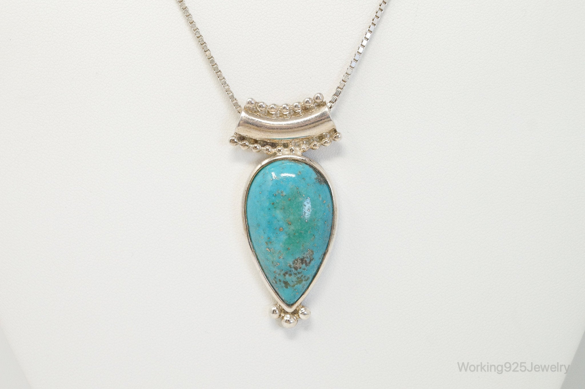 Designer Whitney Kelly WK Large Turquoise Sterling Silver Necklace | Jewelry > Necklaces > Pendants | Wiccan Center