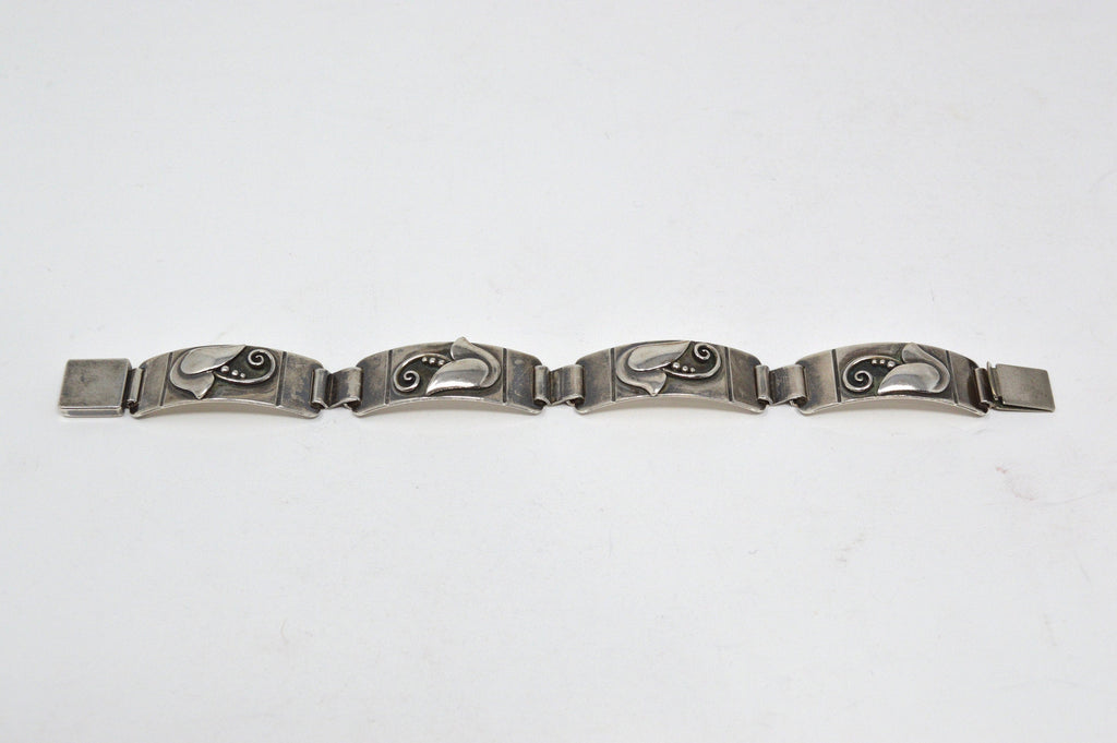 Rare Vintage Laurence Foss Modernist Sterling Silver Bracelet - Georg Jensen | Jewelry > Bracelets | Wiccan Center