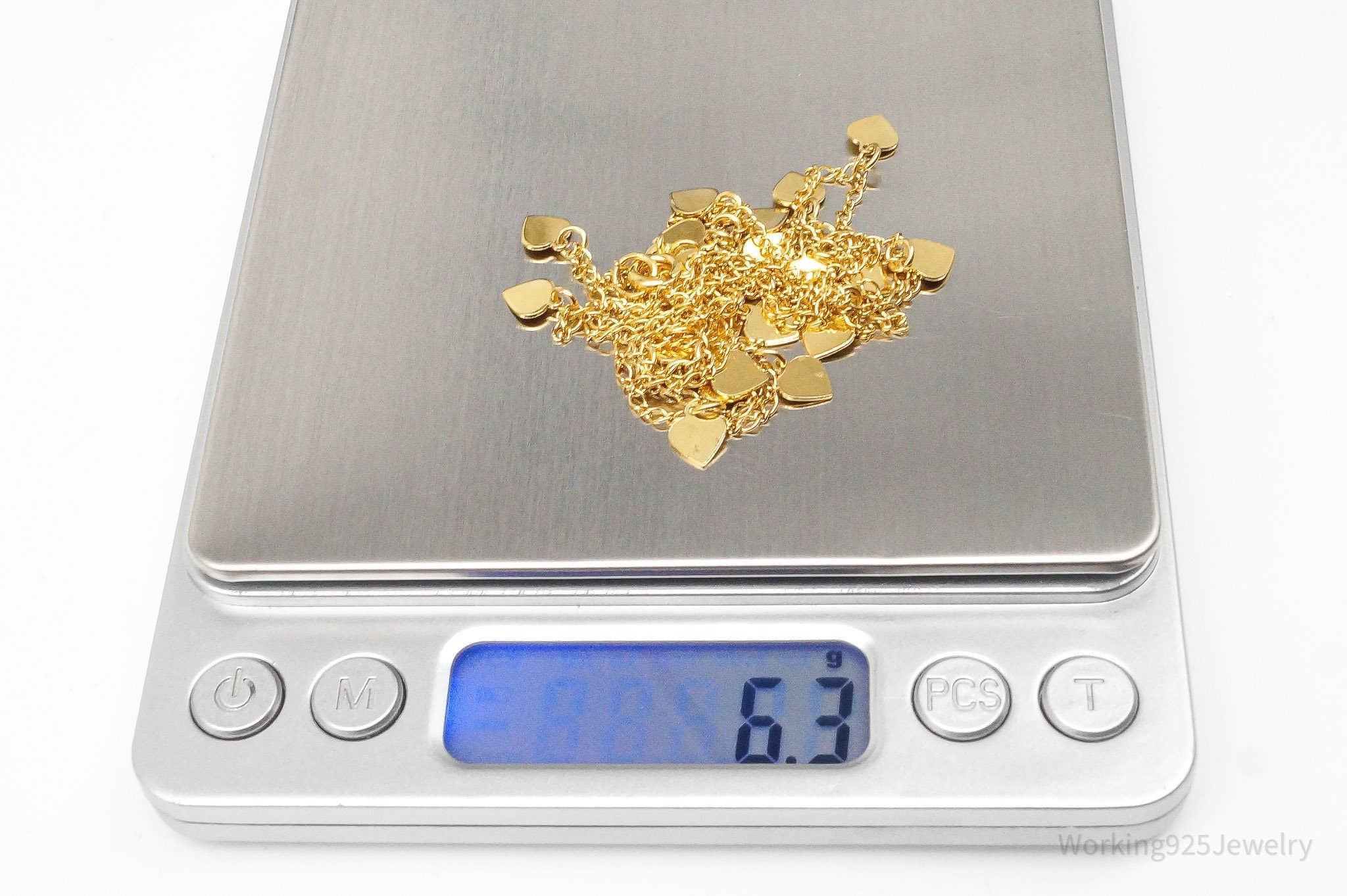Vintage Galle 18K Yellow Gold Filled Heart Charms Necklace | Jewelry > Necklaces | Wiccan Center