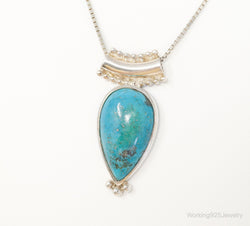 Designer Whitney Kelly WK Large Turquoise Sterling Silver Necklace | Jewelry > Necklaces > Pendants | Wiccan Center