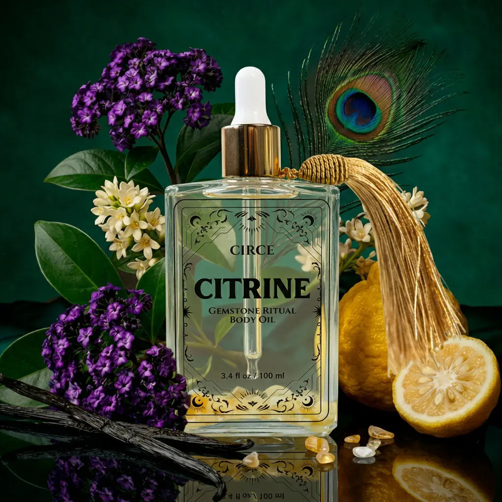 Citrine Body Oil – Abundance & Crystal Glow Ritual Oil | | Wiccan Center
