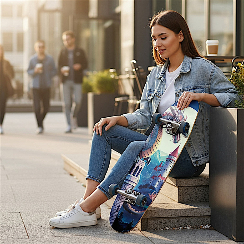 Dragons Castle Custom Skateboard | Skateboard | Wiccan Center