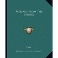 Message from the Sphinx - Paperback | Books | Wiccan Center