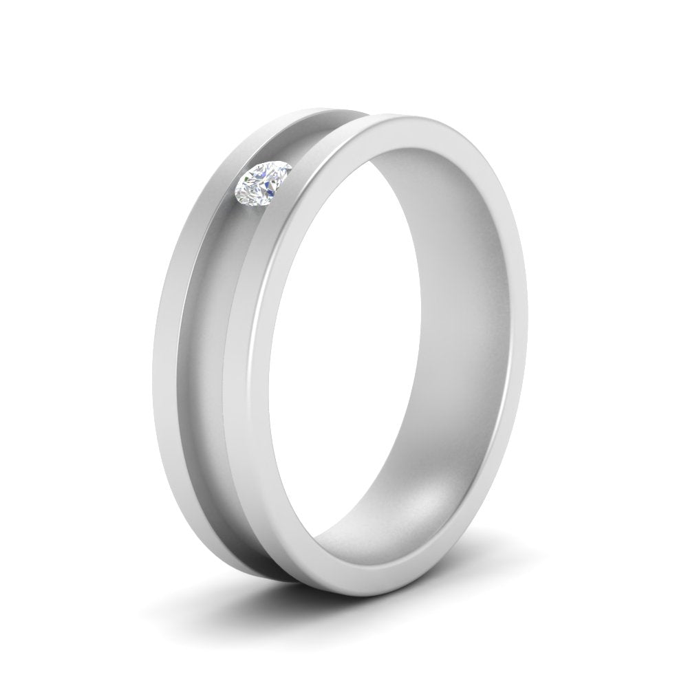 Single Stone Mens Promise Ring