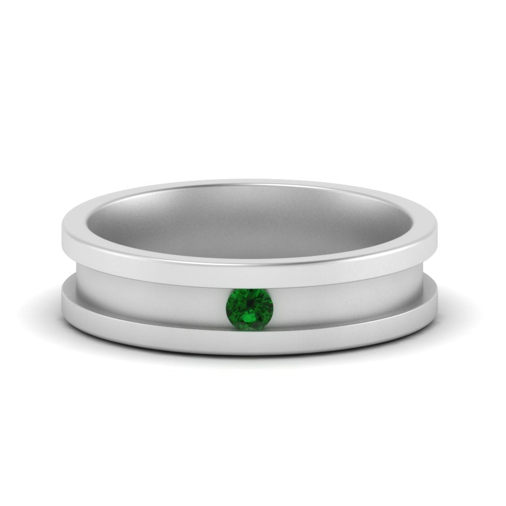 Single Stone Mens Promise Ring