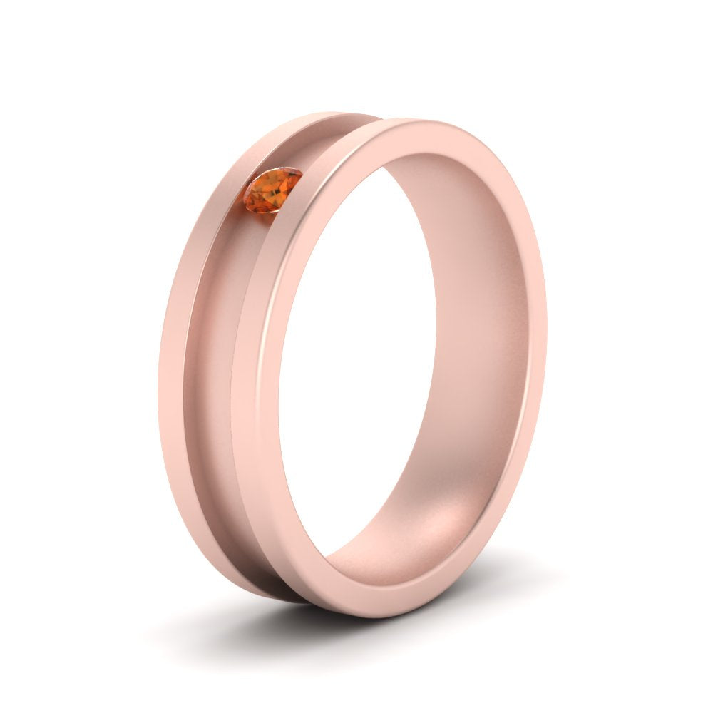 Single Stone Mens Promise Ring